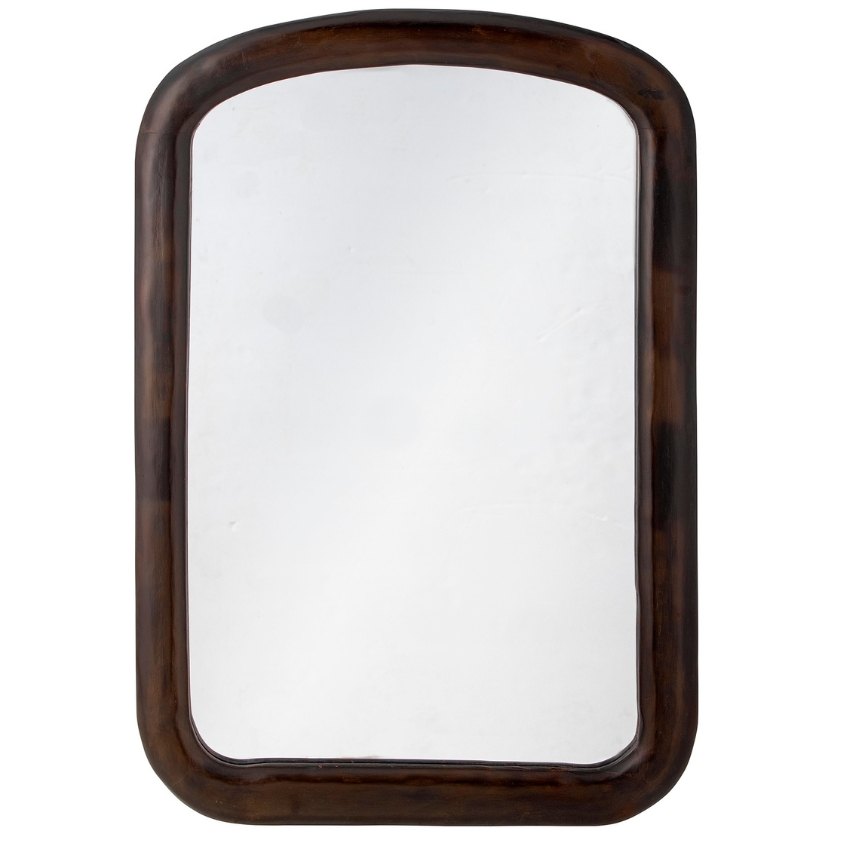 Hnědé dřevěné nástěnné zrcadlo Bloomingville Tabitha