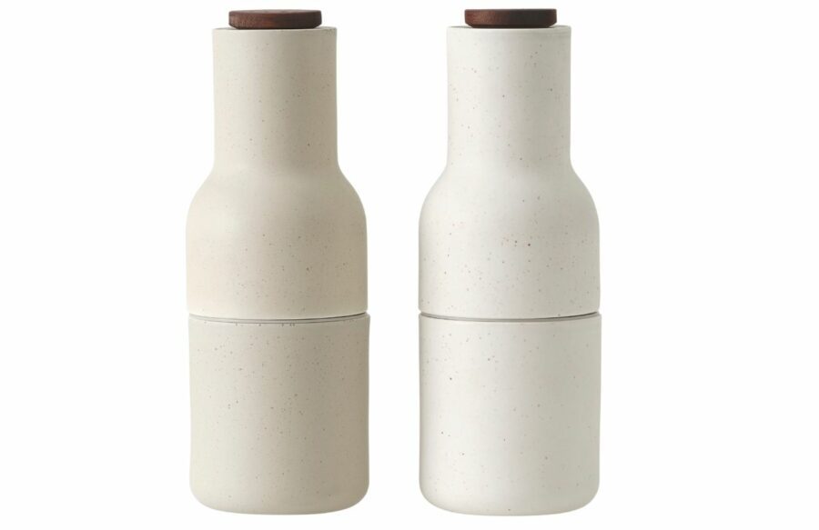 Audo CPH Set dvou béžových keramických mlýnků na sůl