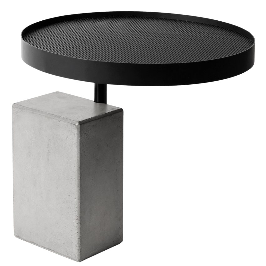 Šedý betonový odkládací stolek Lyon Béton
