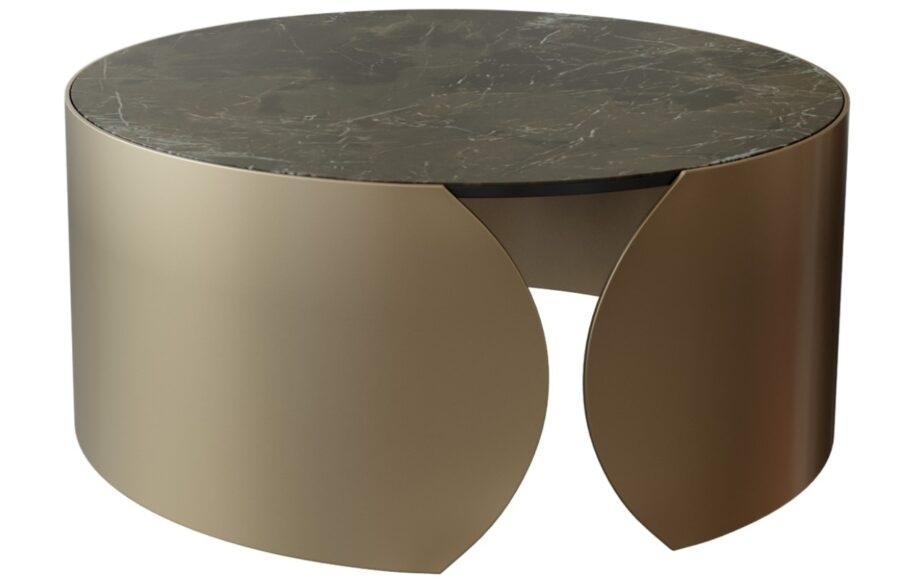 Hnědý keramický konferenční stolek Miotto