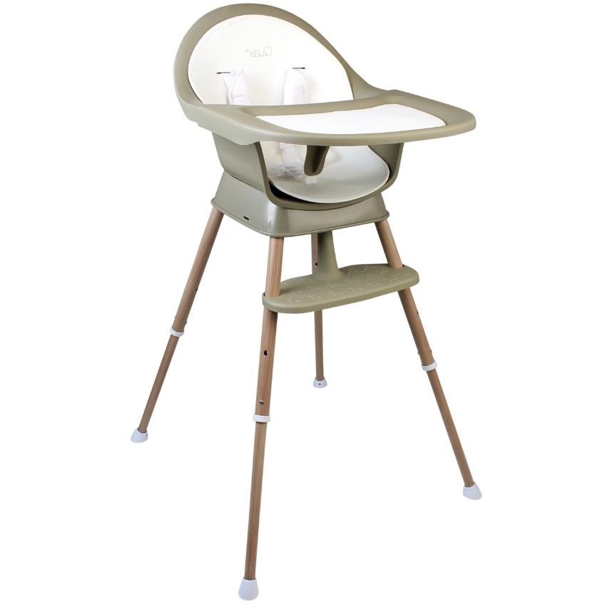 Béžová plastová jídelní židlička Quax Ultimo