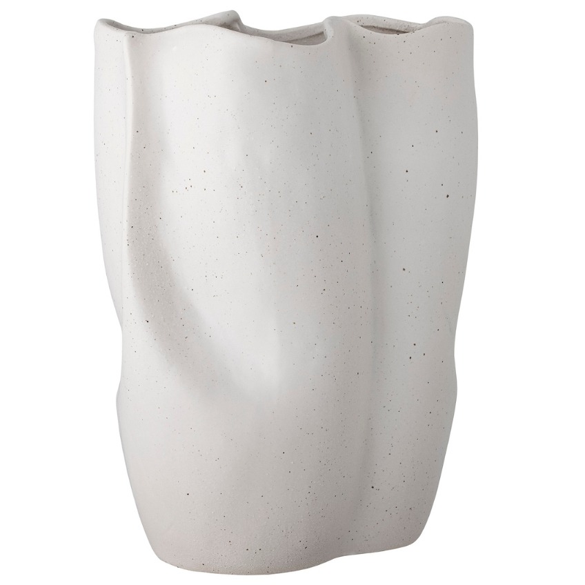 Bílá kameninová váza Bloomingville Elira