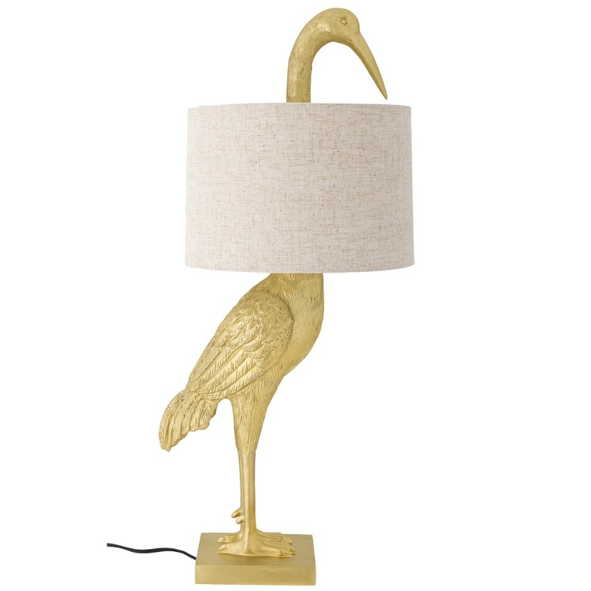 Zlatá stolní lampa Bloomingville Heron