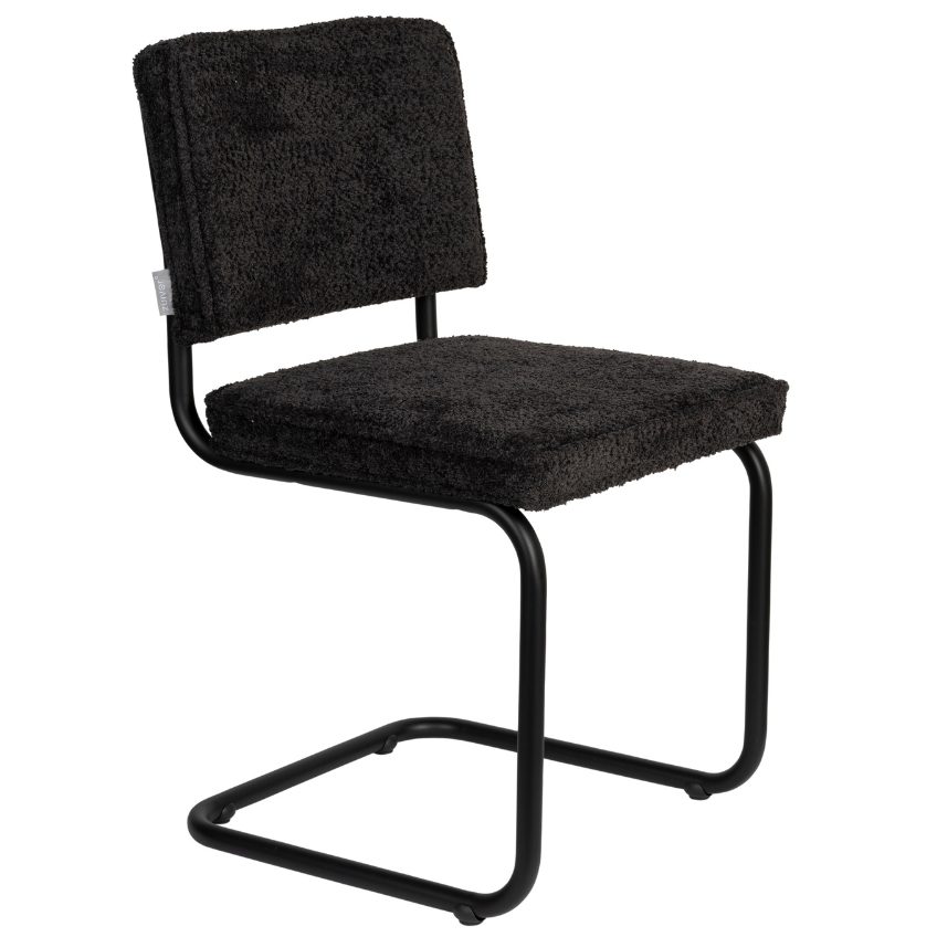 Černá čalouněná jídelní židle ZUIVER
