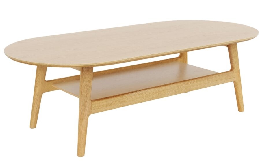 Dubový konferenční stolek Woodman Curved 130