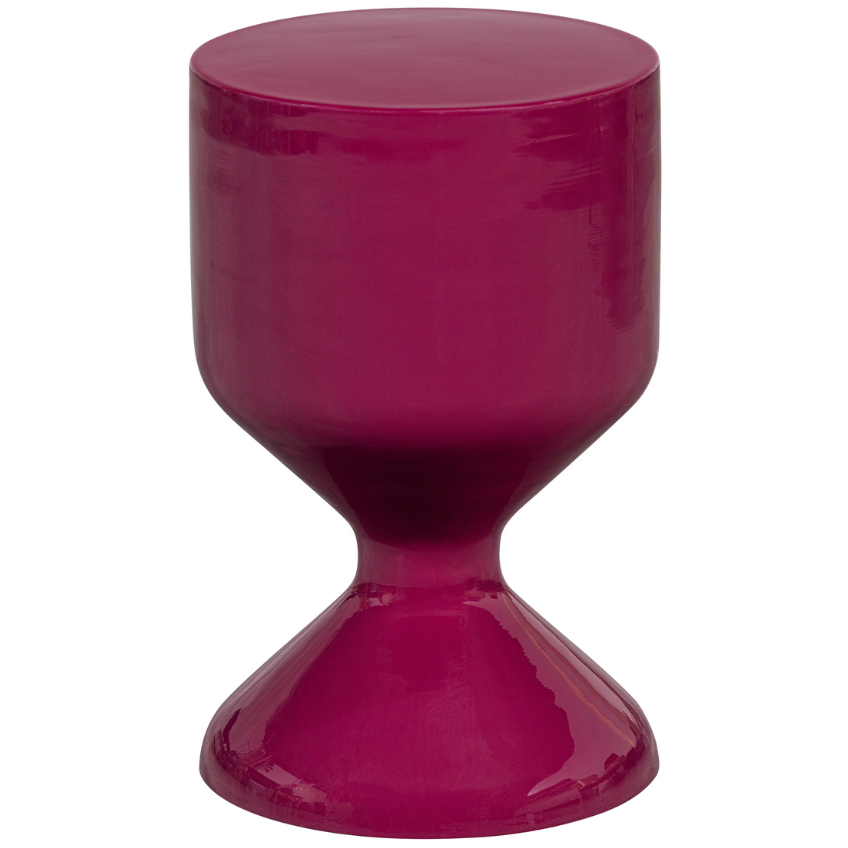 Hoorns Růžový kovový odkládací stolek
