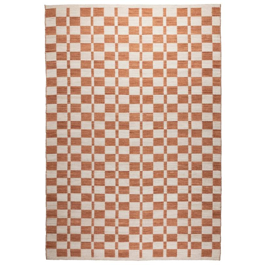 Oranžovo-béžový koberec ZUIVER CHECKER 160