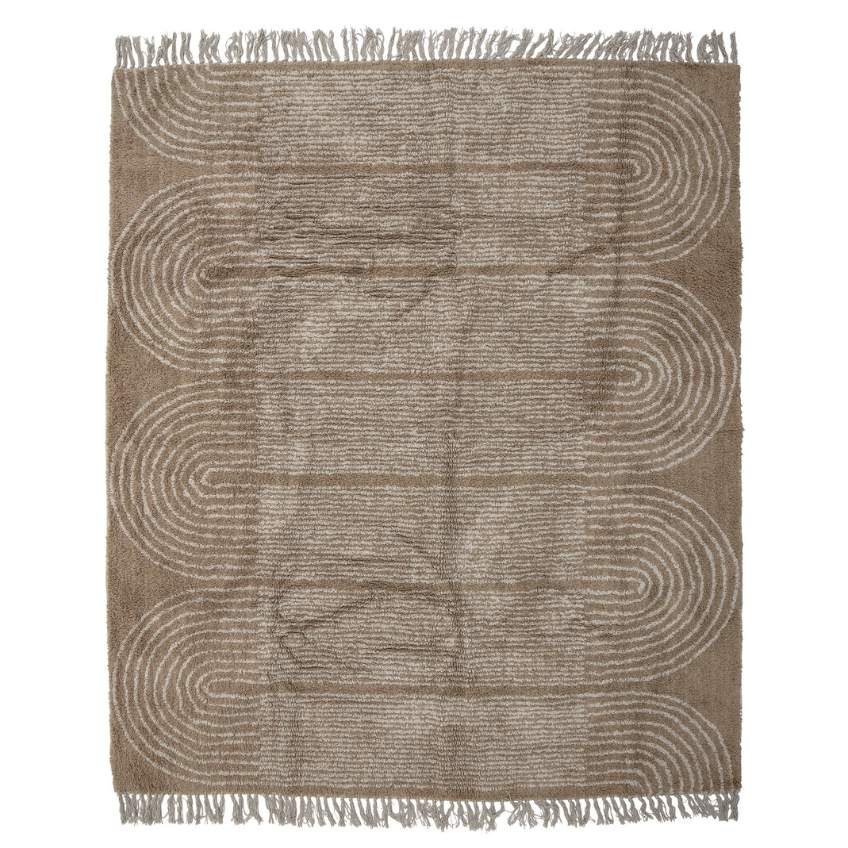 Hnědý bavlněný koberec Bloomingville Zeynep 150