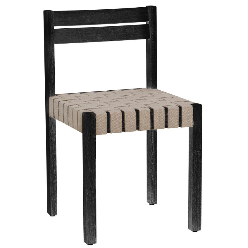 Černá dřevěná jídelní židle Bloomingville