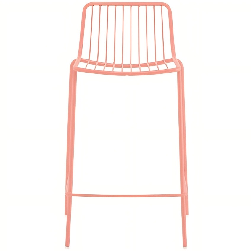 Pedrali Růžová kovová barová židle Nolita