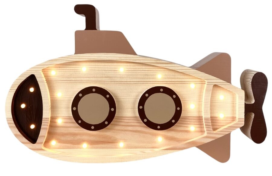 Peekaboo Barevná dřevěná dětská LED lampa
