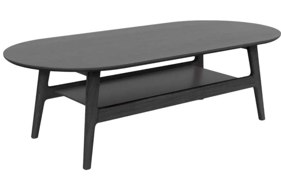 Černý dubový konferenční stolek Woodman Curved
