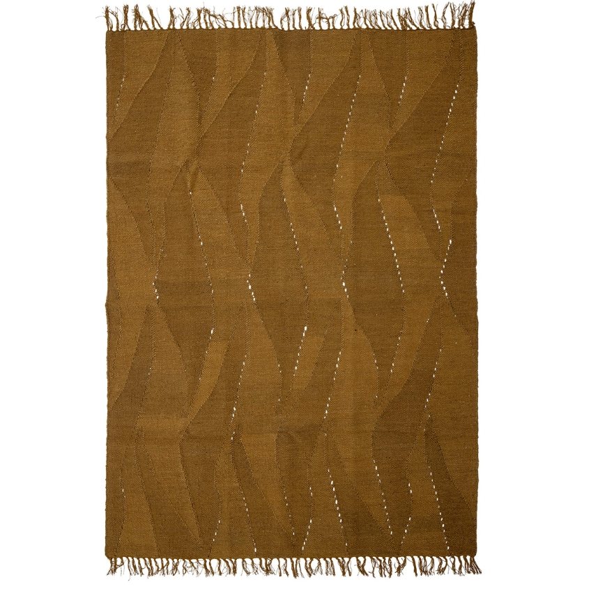 Hnědý vlněný koberec Bloomingville Zola 140